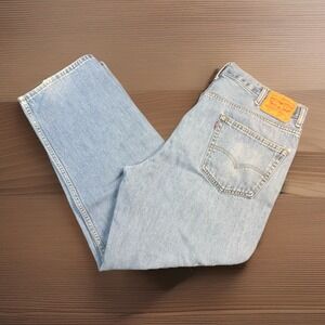Levi's 550 Relaxed Fit Jeans Mens 40x30 Light Wash Blue Denim Tapered Leg